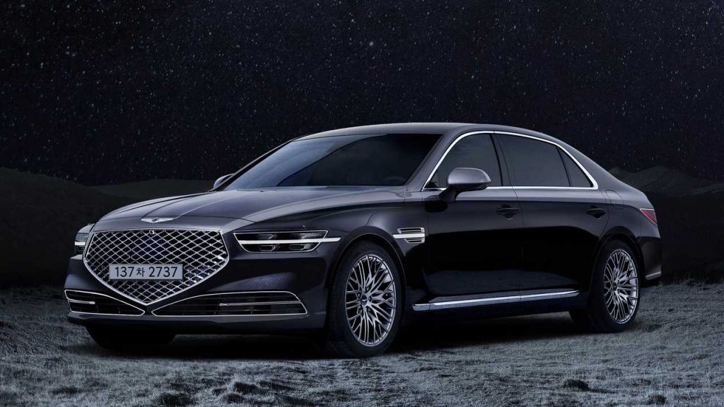 Седан Genesis G90 перетворили на броньовик із захистом від куль та гранат